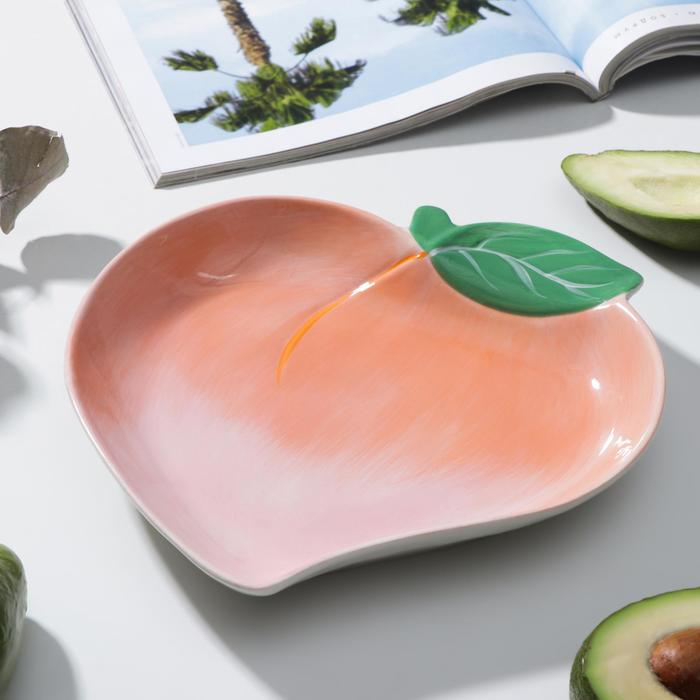 Блюдо керамическое «Персик», 23,5×22,5 см