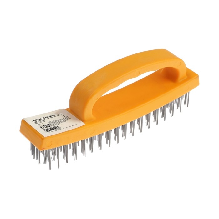 Щетка металлическая ручная ТУНДРА, пластиковая рукоятка, 4-рядная Щетка металлическая ручная ТУНДРА, пластиковая рукоятка, 4-рядная