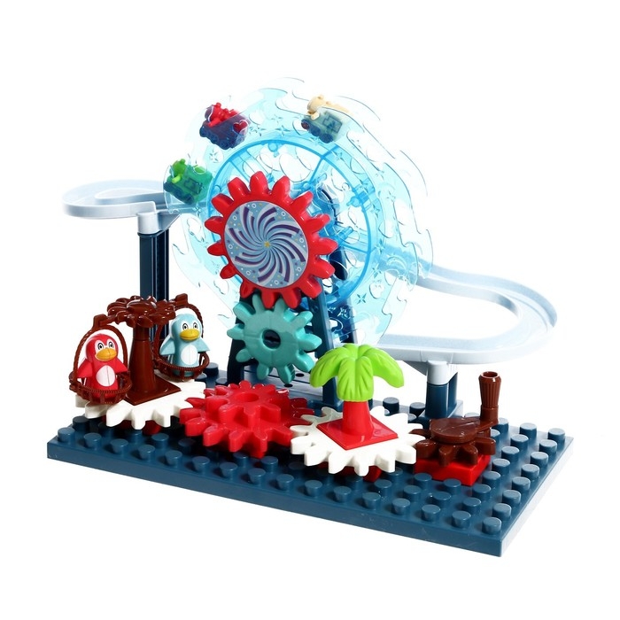 Конструктор развивающий с шестерёнками «Весёлые паровозики», 33 детали Конструктор развивающий с шестерёнками «Весёлые паровозики», 33 детали