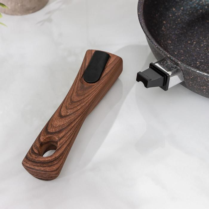 Сковорода Granit ultra blue, d=24 см, съёмная ручка, стеклянная крышка, антипригарное покрытие, цвет синий Сковорода Granit ultra blue, d=24 см, съёмная ручка, стеклянная крышка, антипригарное покрытие, цвет синий