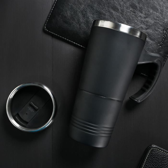 Термокружка 2 в 1  Термокружка 2 в 1 "Крутой мужик", 600 мл, сохраняет тепло 2 ч