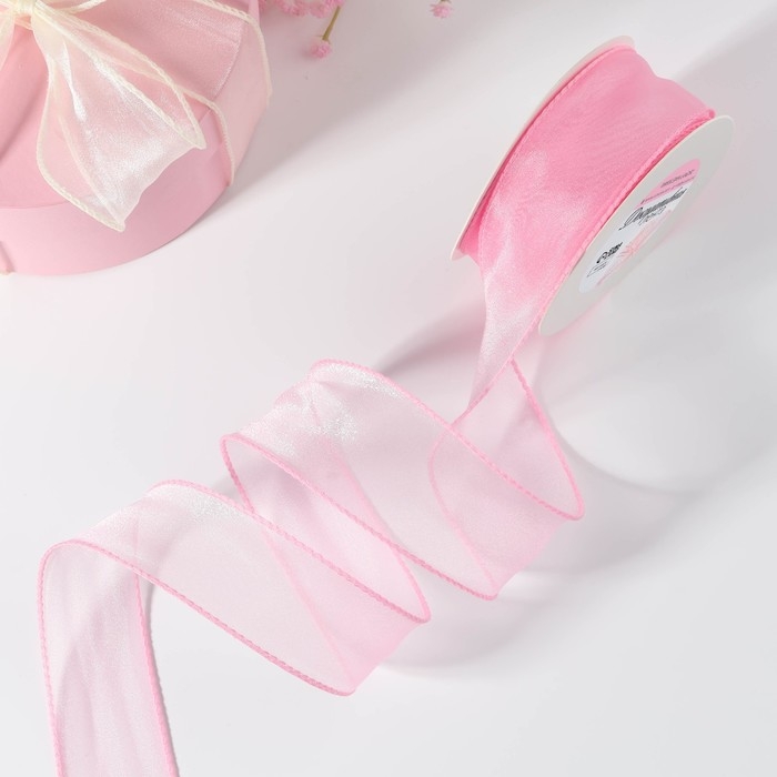 Лента капроновая «Волна», 50 мм, 10 ± 1 м, цвет розовый Лента капроновая «Волна», 50 мм, 10 ± 1 м, цвет розовый