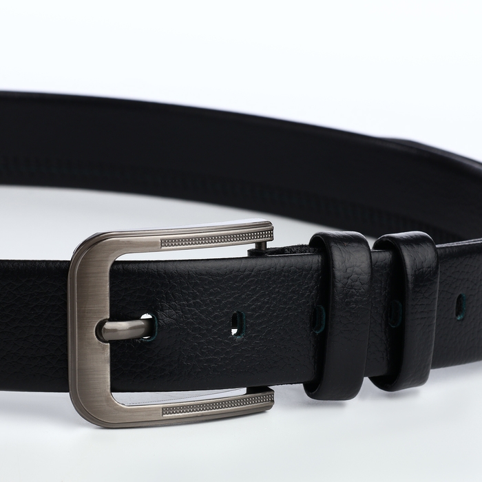 Ремень мужской, ширина 4 см, пряжка металл, цвет чёрный Ремень мужской, ширина 4 см, пряжка металл, цвет чёрный