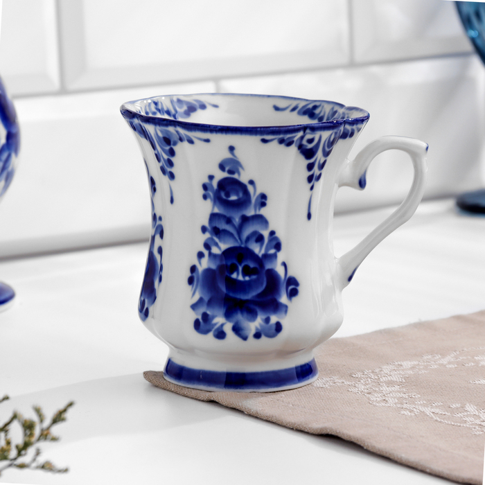 Кружка "Валерьян", Н10см V0,25л, авт.Ремизов В, гжель