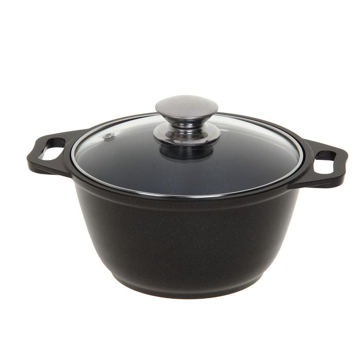 Кастрюля «Традиция», 1 л, 23×18×9 см, антипригарное покрытие, цвет чёрный Кастрюля «Традиция», 1 л, 23×18×9 см, антипригарное покрытие, цвет чёрный