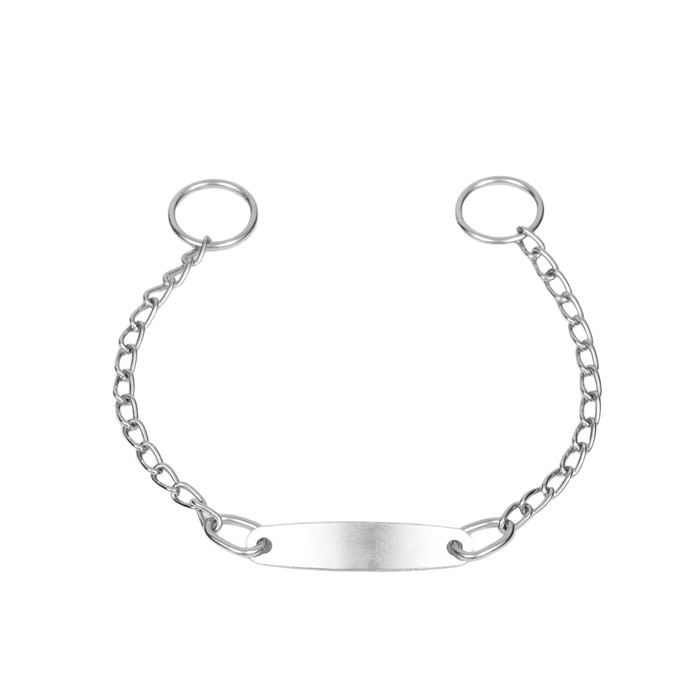 Ошейник - удавка с табличкой под гравировку, 32,5 см, толщина проволоки 1,6 мм Ошейник - удавка с табличкой под гравировку, 32,5 см, толщина проволоки 1,6 мм