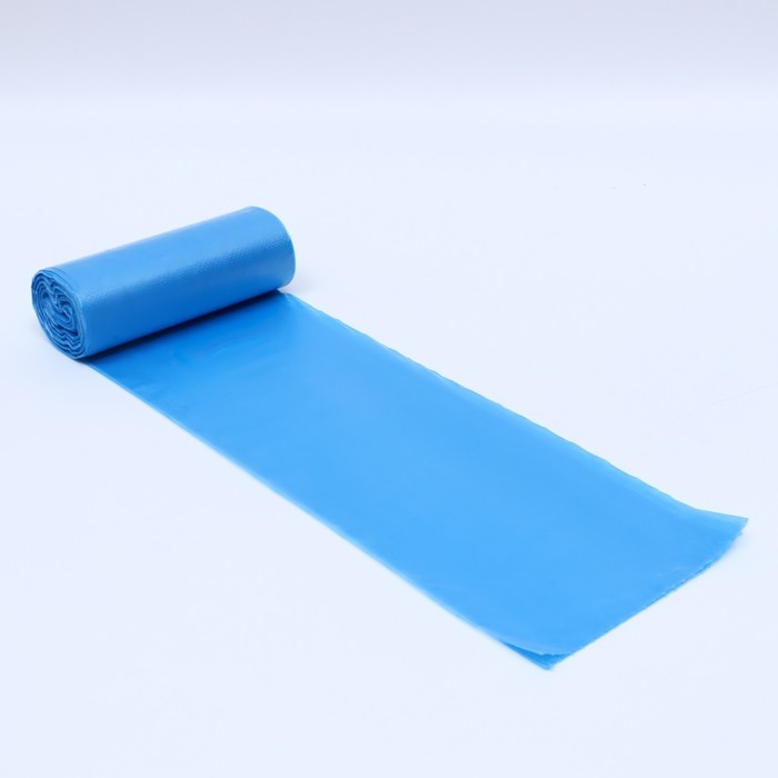 Мешки для мусора в рулоне  Мешки для мусора в рулоне "UpakLand" 60 л, голубые, 60 x 80 см, ПНД, толщина 15 мкм, 20 шт