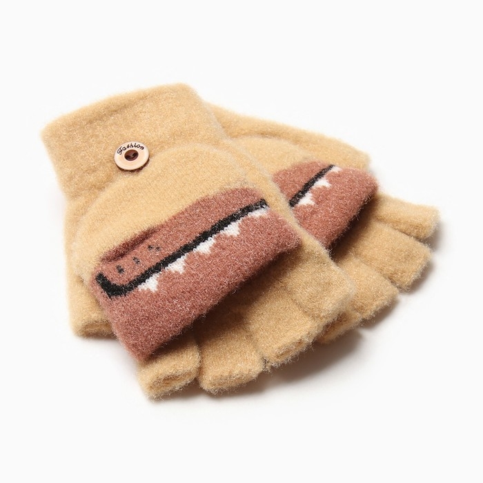 Митенки детские MINAKU 17 см горчичный Митенки детские MINAKU 17 см горчичный