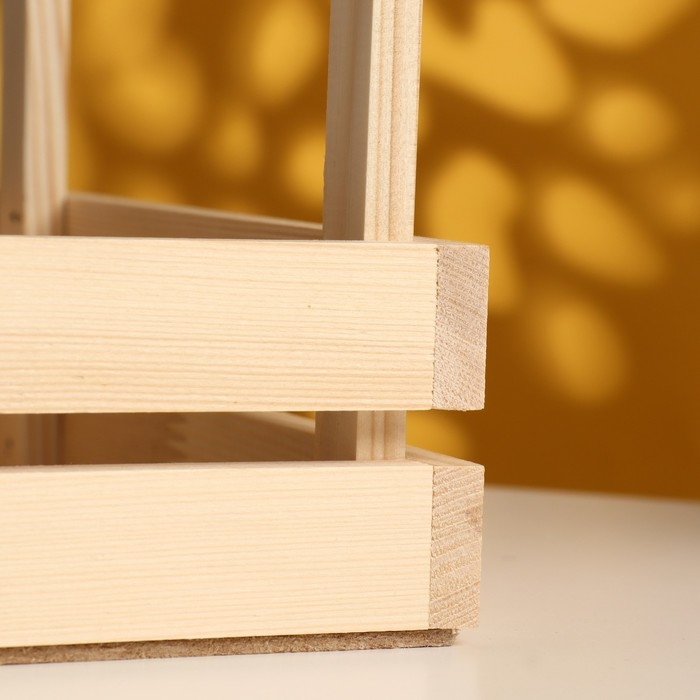 Кашпо деревянное двуреечное с ручками 24,5х14х19,5 см натуральное Кашпо деревянное двуреечное с ручками 24,5х14х19,5 см натуральное