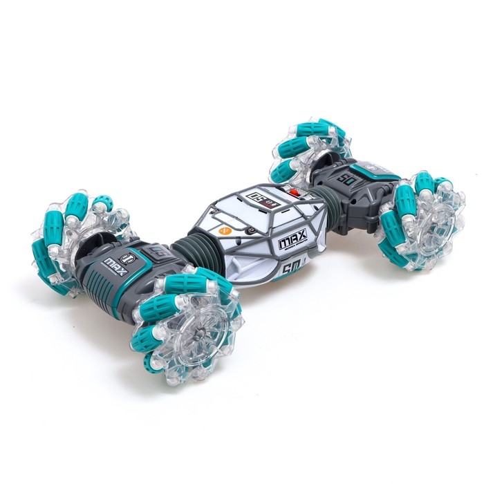 Машинка - перевертыш HYPER, управление жестами гиропульт, работает от аккумулятора, цвет зелёный Машинка - перевертыш HYPER, управление жестами гиропульт, работает от аккумулятора, цвет зелёный