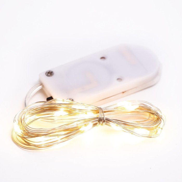 Светодиодная лента для воздушного шара, гирлянда, 2 метра, батарейка, цвет жёлтый Светодиодная лента для воздушного шара, гирлянда, 2 метра, батарейка, цвет жёлтый