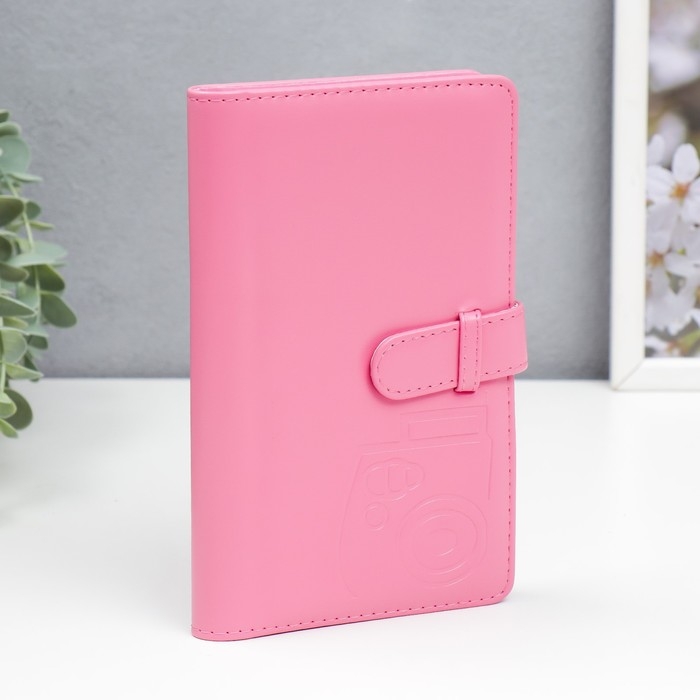 Фотоальбом для фото мини камер 96 фото 8,9х6 см Фотоальбом для фото мини камер 96 фото 8,9х6 см "Фотик" ярко-розовый 1,5х11,5х19 см