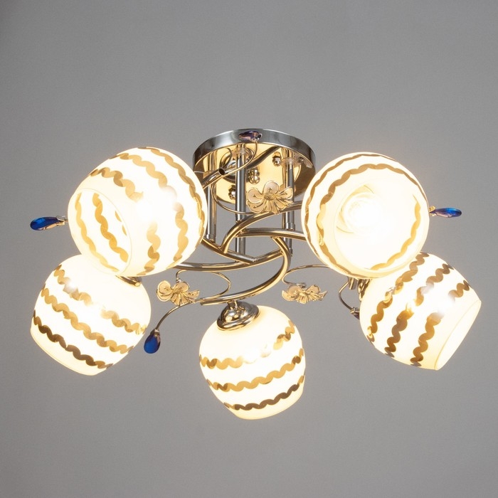 Люстра Люстра "Вивиан" 5х40Вт Е27 Хром МОДЕЛЬ: 2612358