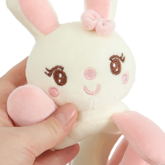 Растяжка - спираль с игрушками дуга на коляску / кроватку для малышей «Милая Зайка», с пищалкой, прорез., Крошка Я Растяжка - спираль с игрушками дуга на коляску / кроватку для малышей «Милая Зайка», с пищалкой, прорез., Крошка Я