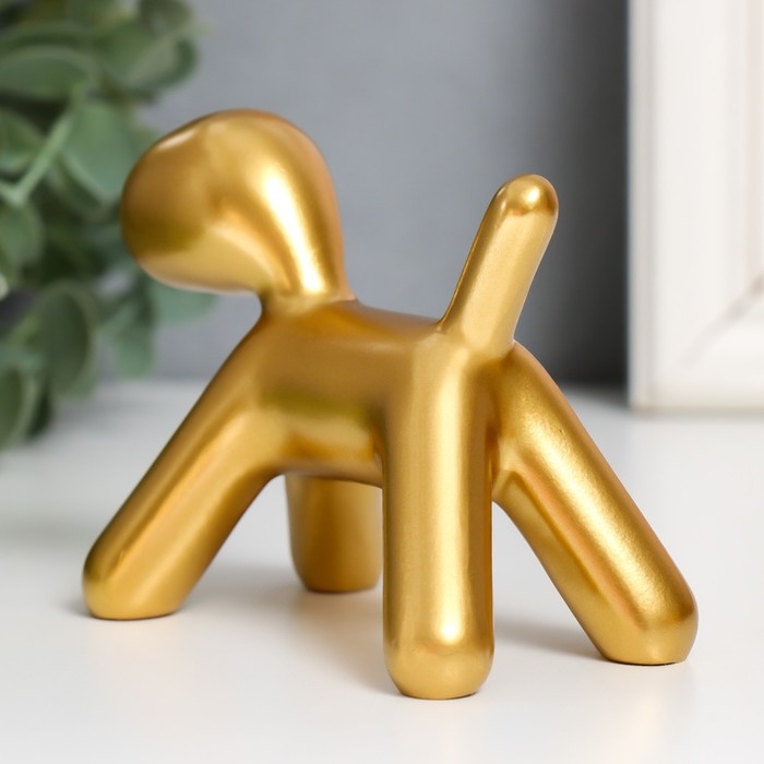 Сувенир полистоун Сувенир полистоун "Собака" золото 10х7,8х5,4 см