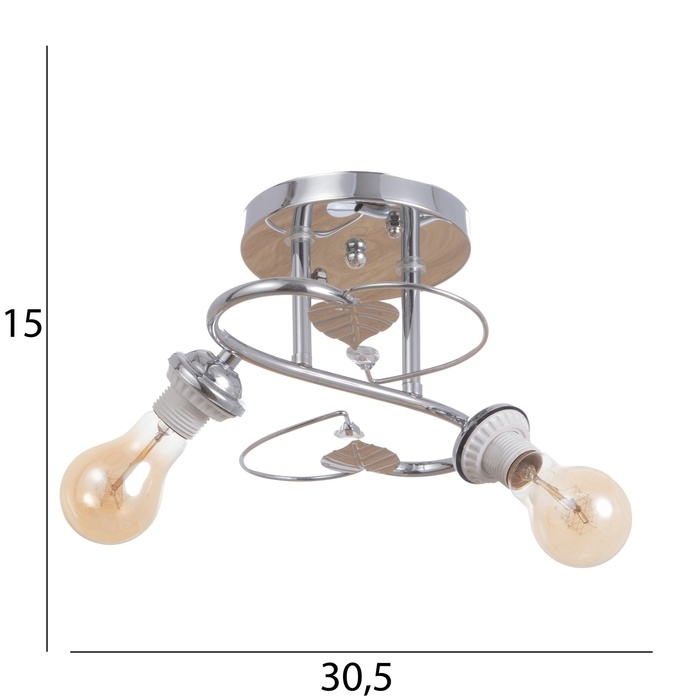Люстра Люстра "Дорис" бп 2х40Вт Е27 Хром МОДЕЛЬ: 2679462