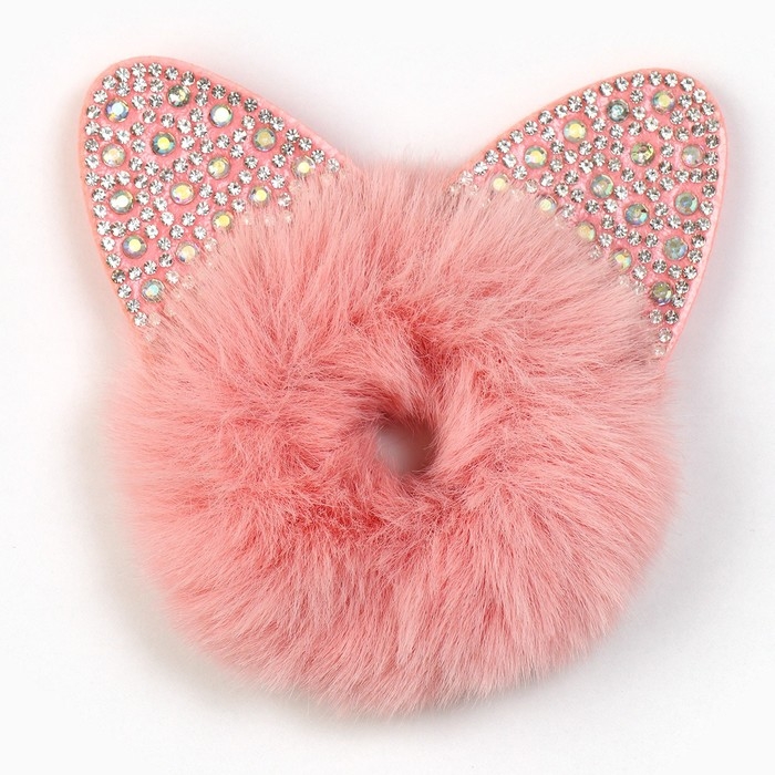 Резинка для волос пушистая «Милашка» с ушками, 1 х6 х 8 см Резинка для волос пушистая «Милашка» с ушками, 1 х6 х 8 см