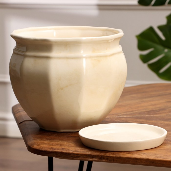 Набор горшков 3шт. Набор горшков 3шт. "Мираж" белый: 14,5л. 5,3л, 2л