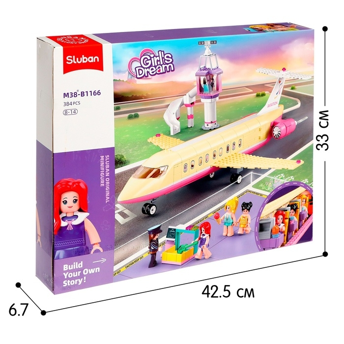 Конструктор Розовая мечта «Самолёт мечты», 384 детали Конструктор Розовая мечта «Самолёт мечты», 384 детали