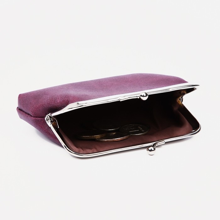 Кошелёк женский на фермуаре, цвет фиолетовый