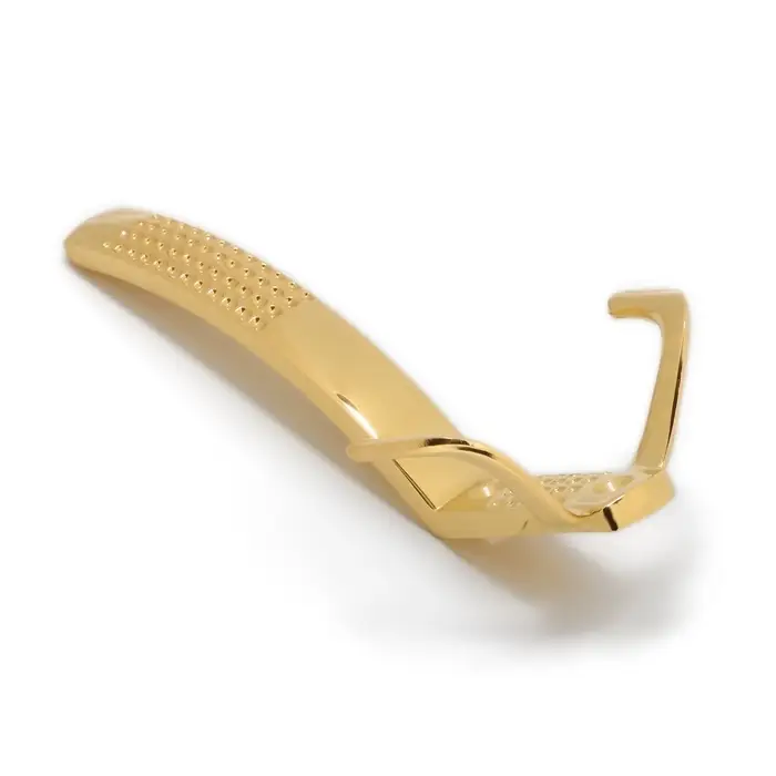 Крючок мебельный ТУНДРА TKT001, трехрожковый, золото
