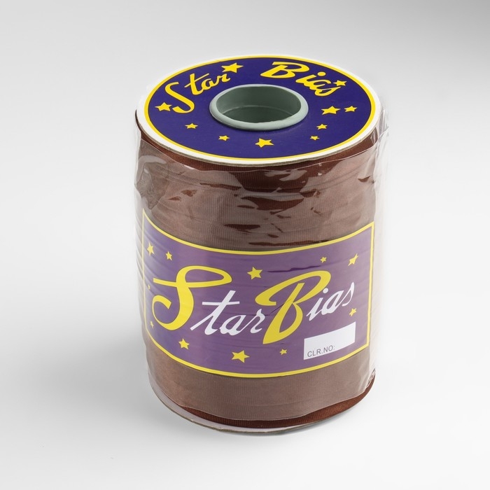 Косая бейка, атласная, 15 мм × 132 ± 1 м, цвет коричневый №9180 Косая бейка, атласная, 15 мм × 132 ± 1 м, цвет коричневый №9180