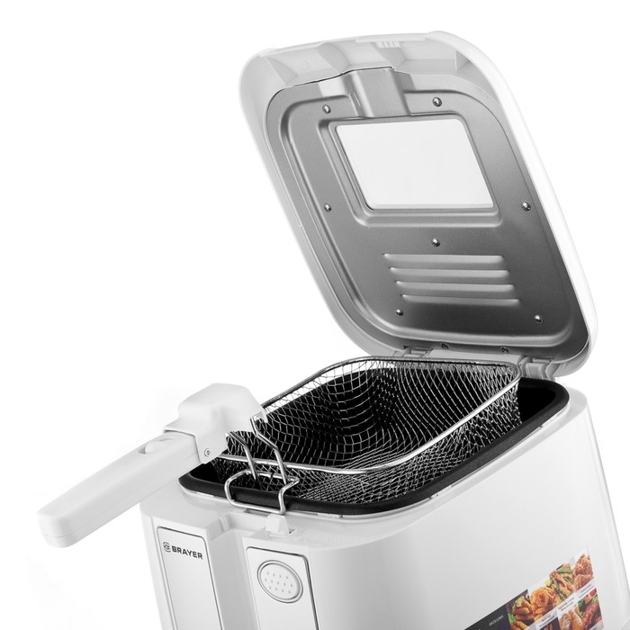 Фритюрница BRAYER 2832BR-WH, 1800 Вт, 2,5 л, 130-190 °C, белая Фритюрница BRAYER 2832BR-WH, 1800 Вт, 2,5 л, 130-190 °C, белая