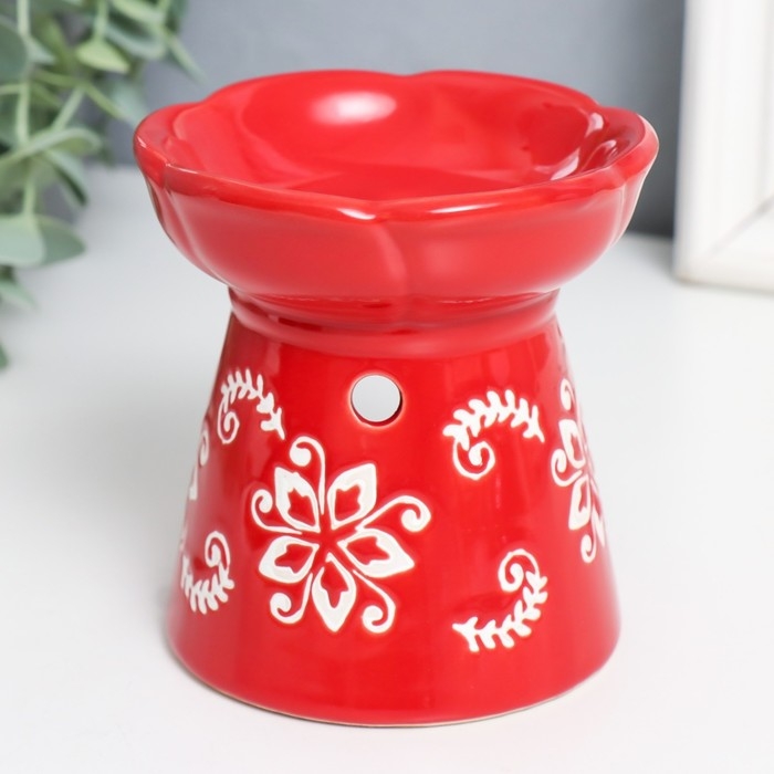 Аромалампа керамика Аромалампа керамика "Цветы и веточки" МИКС 10х10х10,5 см