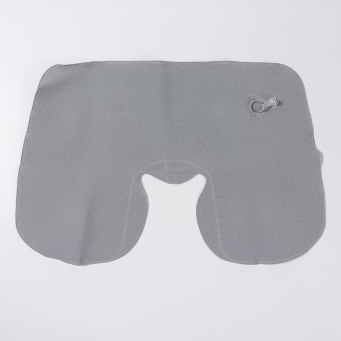 Подушка для шеи дорожная, надувная, 38 × 24 см, цвет серый Подушка для шеи дорожная, надувная, 38 × 24 см, цвет серый