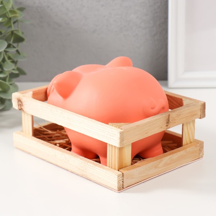 Копилка керамика Копилка керамика "Хрюша в загоне" 14,5х10,5х10,5 см