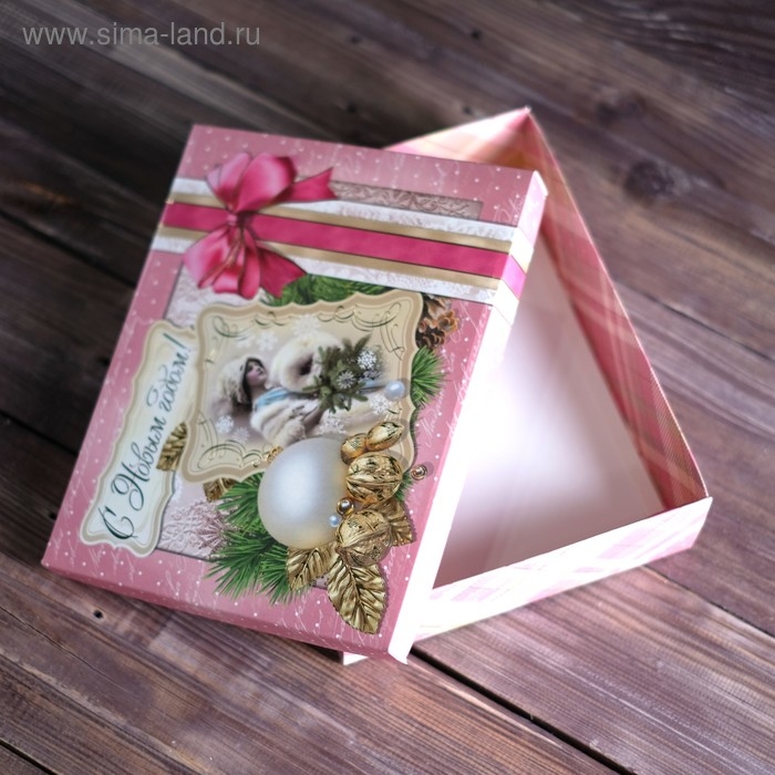 Подарочная коробка Подарочная коробка "Декупаж", 23,7 х 18,7 х 6,3 см