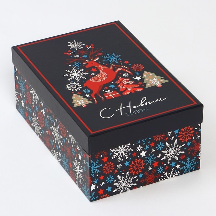 Набор коробок подарочных 15 в 1 «Европейский», 12 х 7 х 4 см - 46,6 х 35,2 х 17.5 см, Новый год