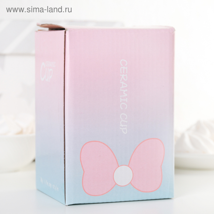 Кружка керамическая с крышкой и ложкой &laquo;Морковка&raquo;, 380 мл, цвет белый