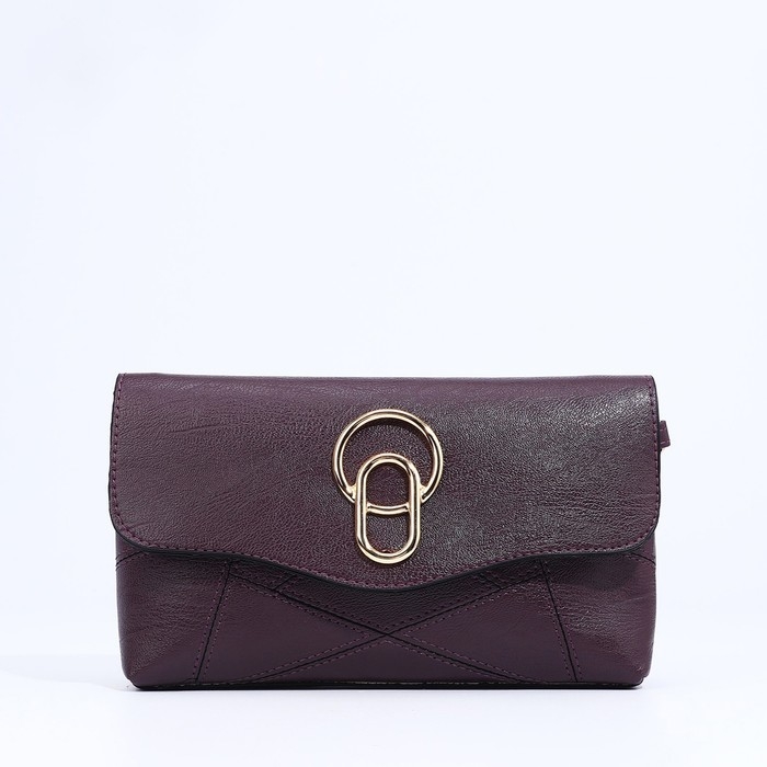 Сумка-клатч на магните, длинный ремень, цвет фиолетовый Сумка-клатч на магните, длинный ремень, цвет фиолетовый