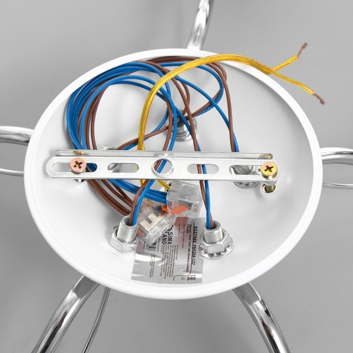 Люстра Люстра "Элия" 5хЕ27 40Вт бело-хромовый 49х49х18 см BayerLux