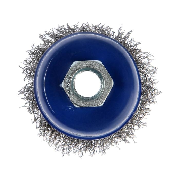 Щетка металлическая для УШМ ТУНДРА, Щетка металлическая для УШМ ТУНДРА, "чашка", М14, 65 мм