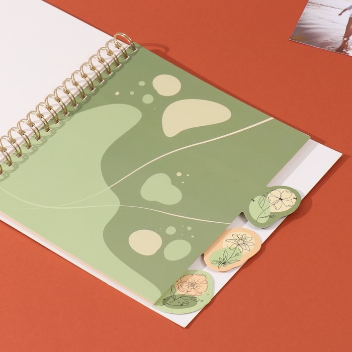 Фотоальбом на спирали 20 листов Фотоальбом на спирали 20 листов "Балерины и цветы" объёмный элемент + 4 вкладки 24х24 см