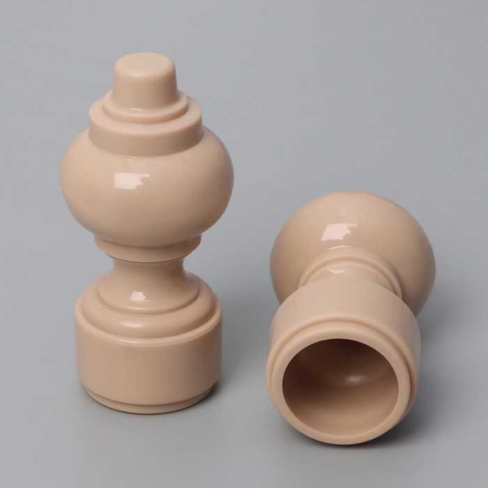 Карниз двухрядный, ширина 140 см, d=28 мм, пластиковые элементы, цвет дуб Карниз двухрядный, ширина 140 см, d=28 мм, пластиковые элементы, цвет дуб