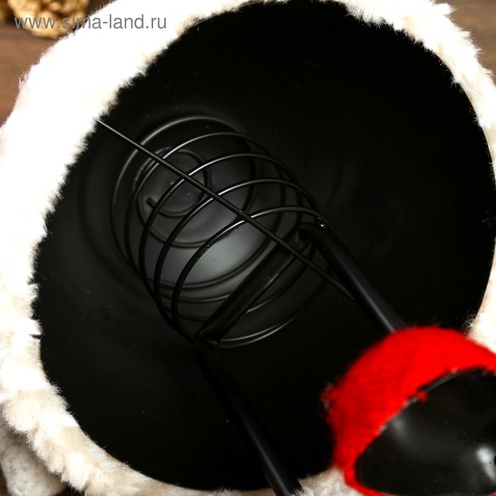 Кукла интерьерная Кукла интерьерная "Дедушка Мороз в красном кафтане и колпаке со снежинками" 44х21х31 см