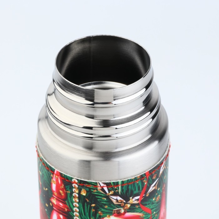 Термос в кожзаме  Термос в кожзаме "Новогоднее настроение", 500 мл