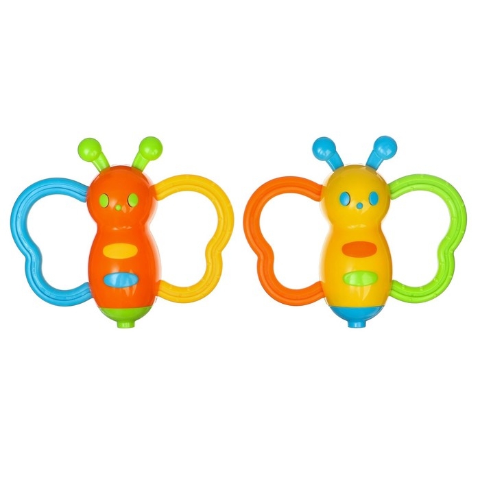 Погремушка «Бабочка - дудочка», цвет МИКС, Крошка Я Погремушка «Бабочка - дудочка», цвет МИКС, Крошка Я