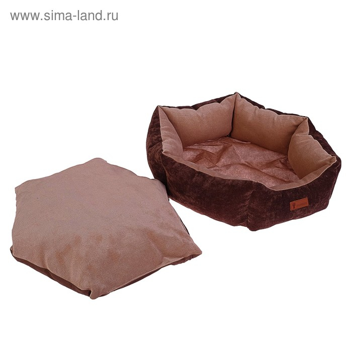 Лежанка шестиугольная, 52 х 50 х 15 см, микровельвет, микс Лежанка шестиугольная, 52 х 50 х 15 см, микровельвет, микс