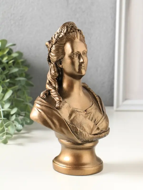 Бюст &laquo;Екатерина II&raquo;, фигура гипс, 21 см, под бронзу