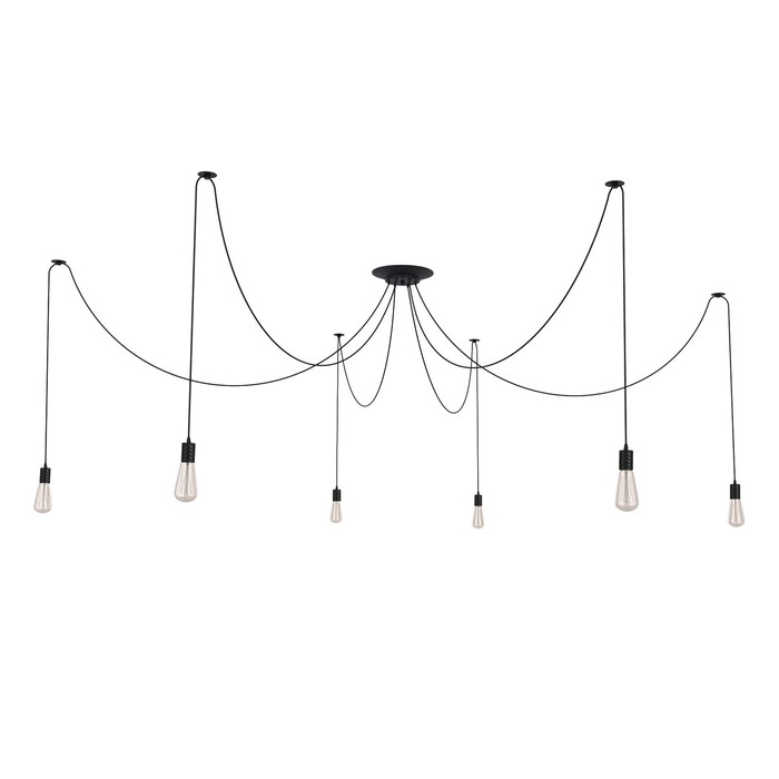 Светильник Светильник "Скин паук" 6хЕ27 40Вт черный 30х30х20-150см