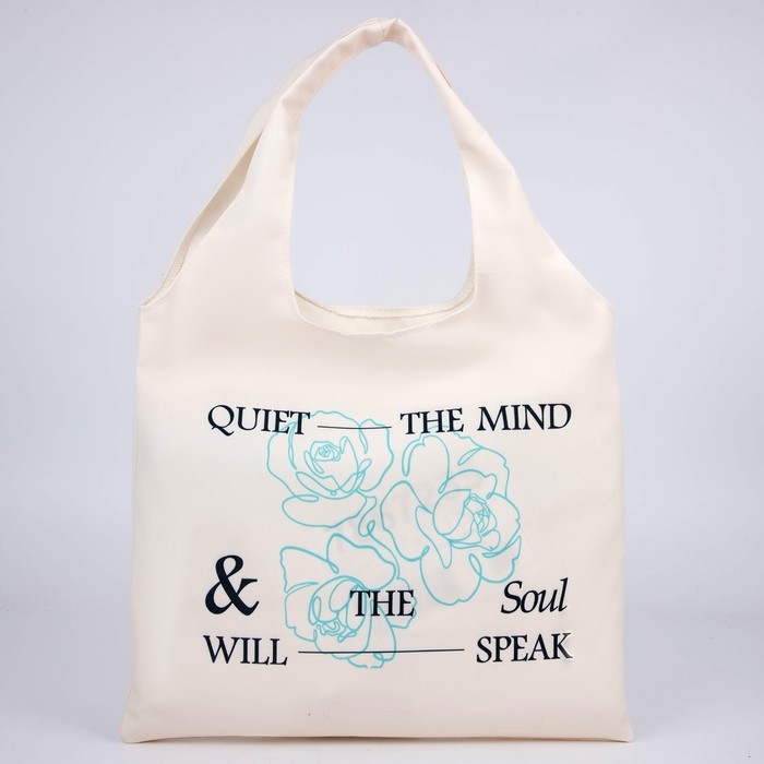 Сумка мешок Сумка мешок "Цветы", 40х35см, бежевая