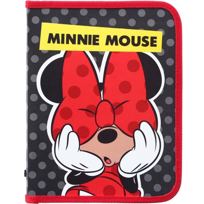 Папка пластиковая для тетрадей А5, на молнии, Минни Маус Папка пластиковая для тетрадей А5, на молнии, Минни Маус