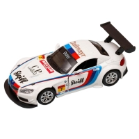 Машина металлическая BMW Z4 GT3 1:38, инерция, открываются двери, цвет белый