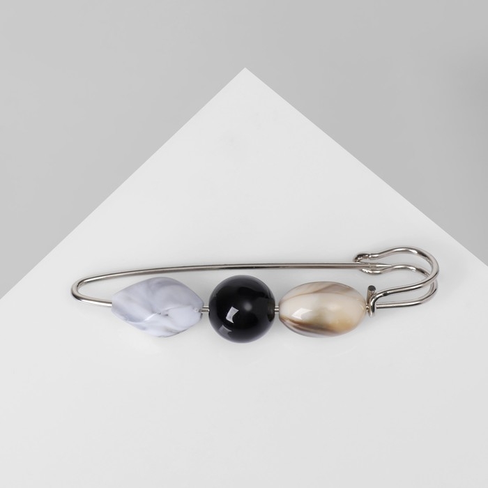 Булавка «Камешки» 7,5 см, цветная в серебре Булавка «Камешки» 7,5 см, цветная в серебре