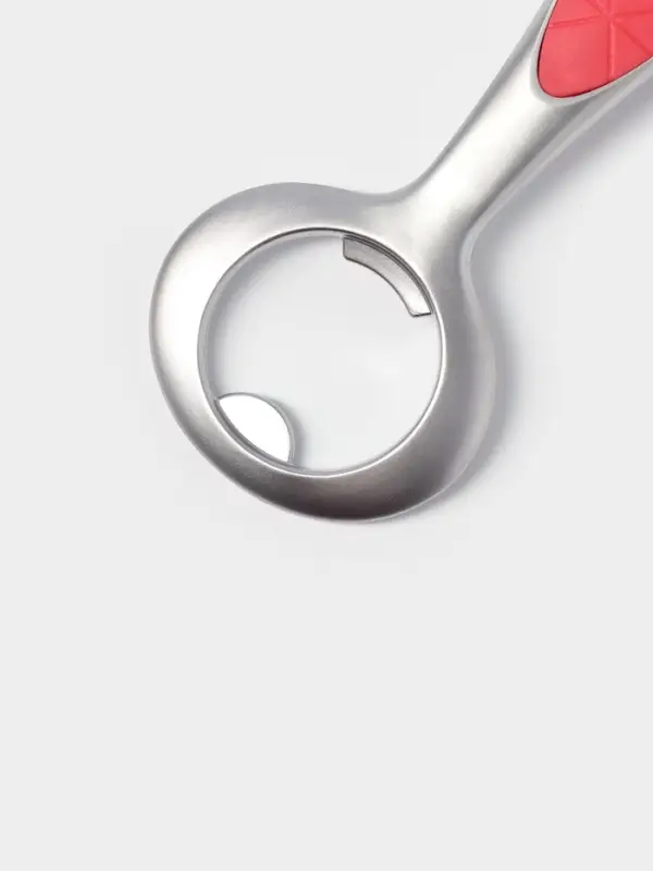 Открывашка Доляна Redline, 6.5&times;0.8&times;14.7 см, нержавеющая сталь, красная