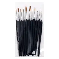 Набор кистей для рисования, нейлон, 11 штук: № 00000, 000, 00, 0, 1, 2, 3, 4, 5, 6, 7, Calligrata, круглые, деревянная ручка, международный размер